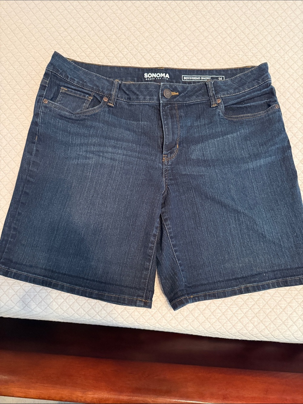 SONOMA Navy Blue Denim Boyfriend Shorts